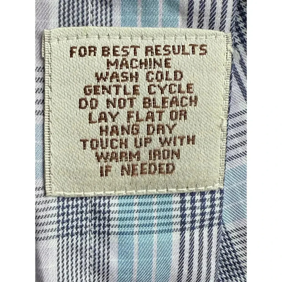 Peter Millar Button Up Shirt Mens Large Blue/Lavendar  Long Sleeve - Picture 7 of 7